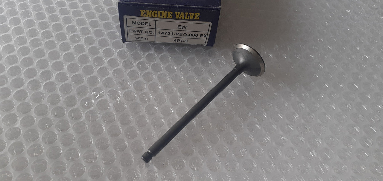 4x Exhaust Valve fits Honda EV EW 32x6.5x114 14721-PE0-000 View Front