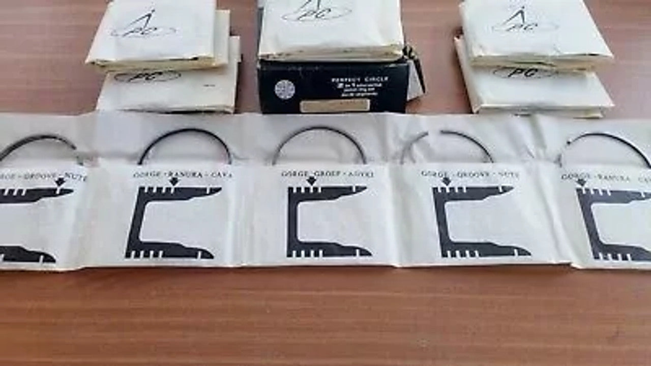 Piston Rings Set fits Perkins 6.354-1 6.354-2 6.354-3 98.48mm Bore STD 40430010 View Front