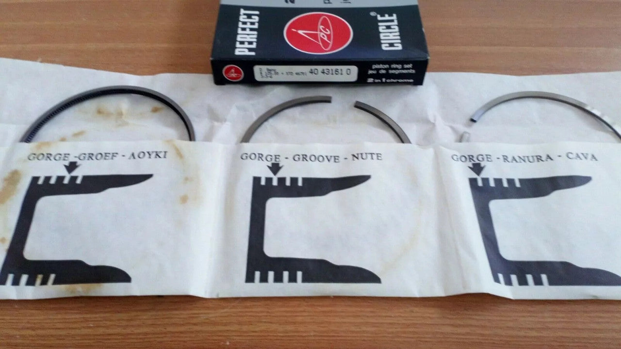 1 Cylinder Piston Rings fits Mercedes OM401 OM402 OM403 OM404 OM407 OM409 STD 40431610 View Front