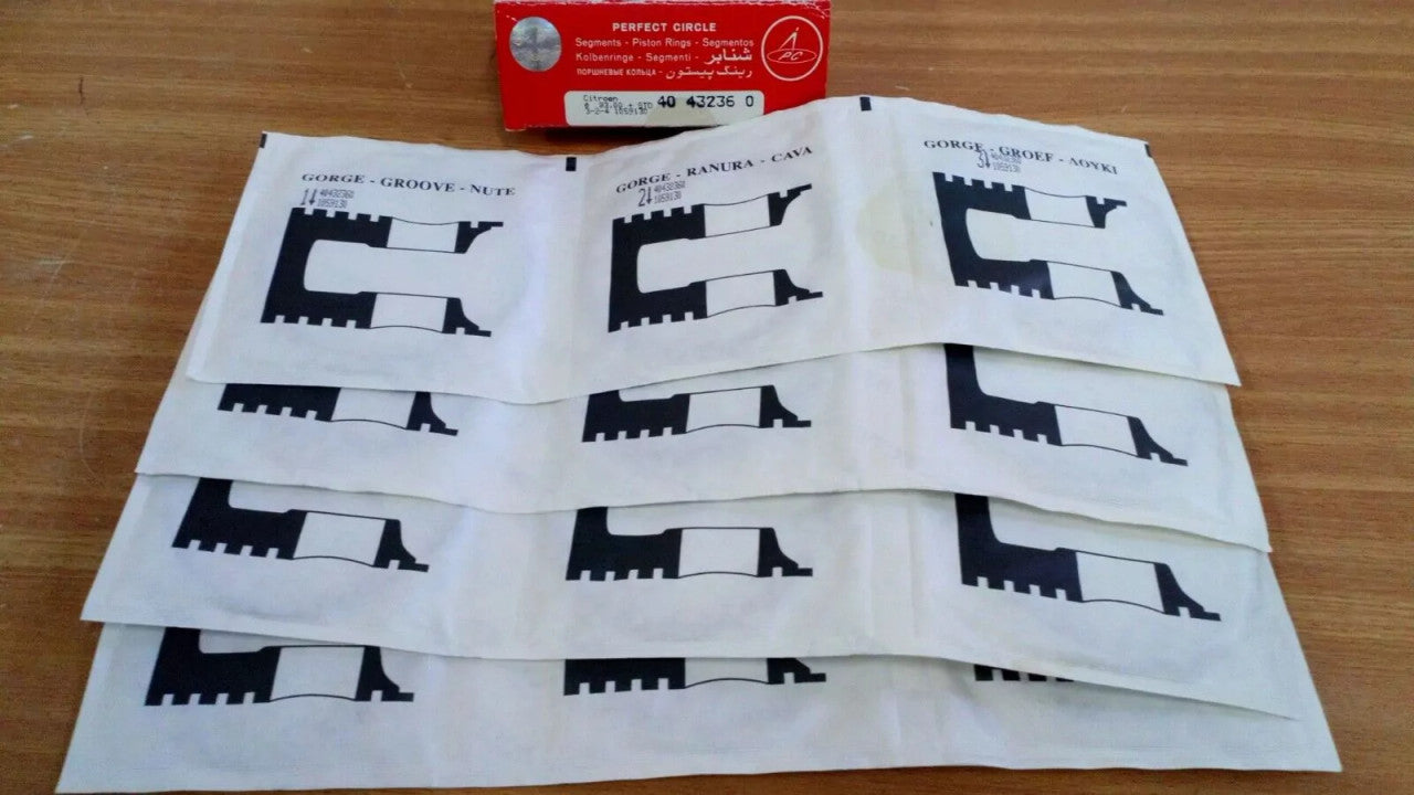 Piston Rings Set fits Citroen CX2500 C25 Turbo Diesel 93mm Bore STD 40432360 View Front