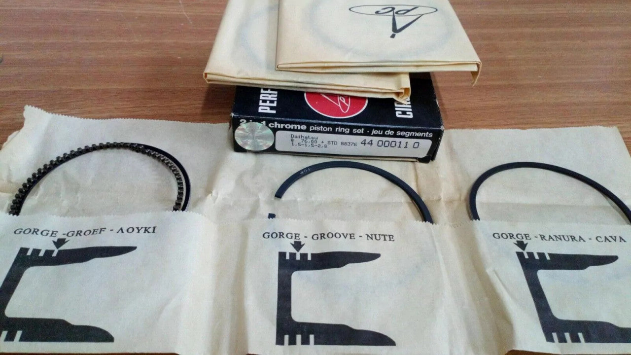 Piston Rings Set fits Daihatsu Charade CB32 CB11 CB10 CB31 76mm Bore STD 44000110 View Front