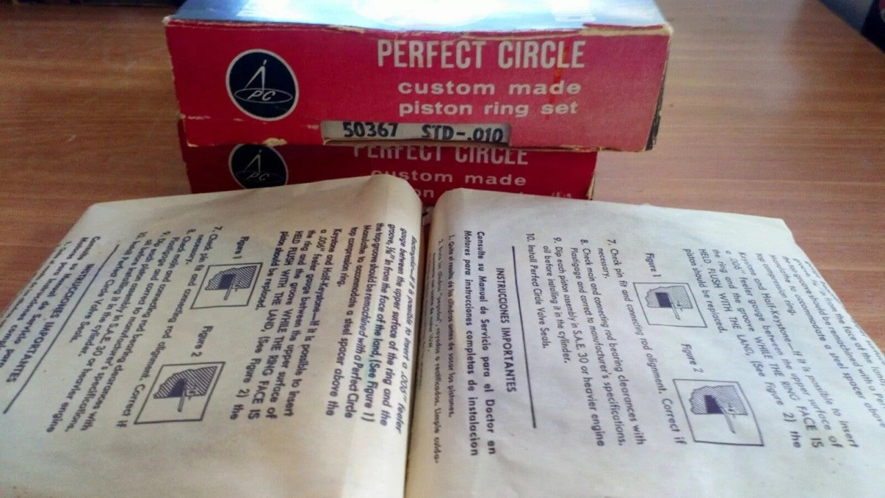 Piston Rings Set fits Perkins 3.152 4.203 6.305 91.44mm Bore STD 50367 View Front