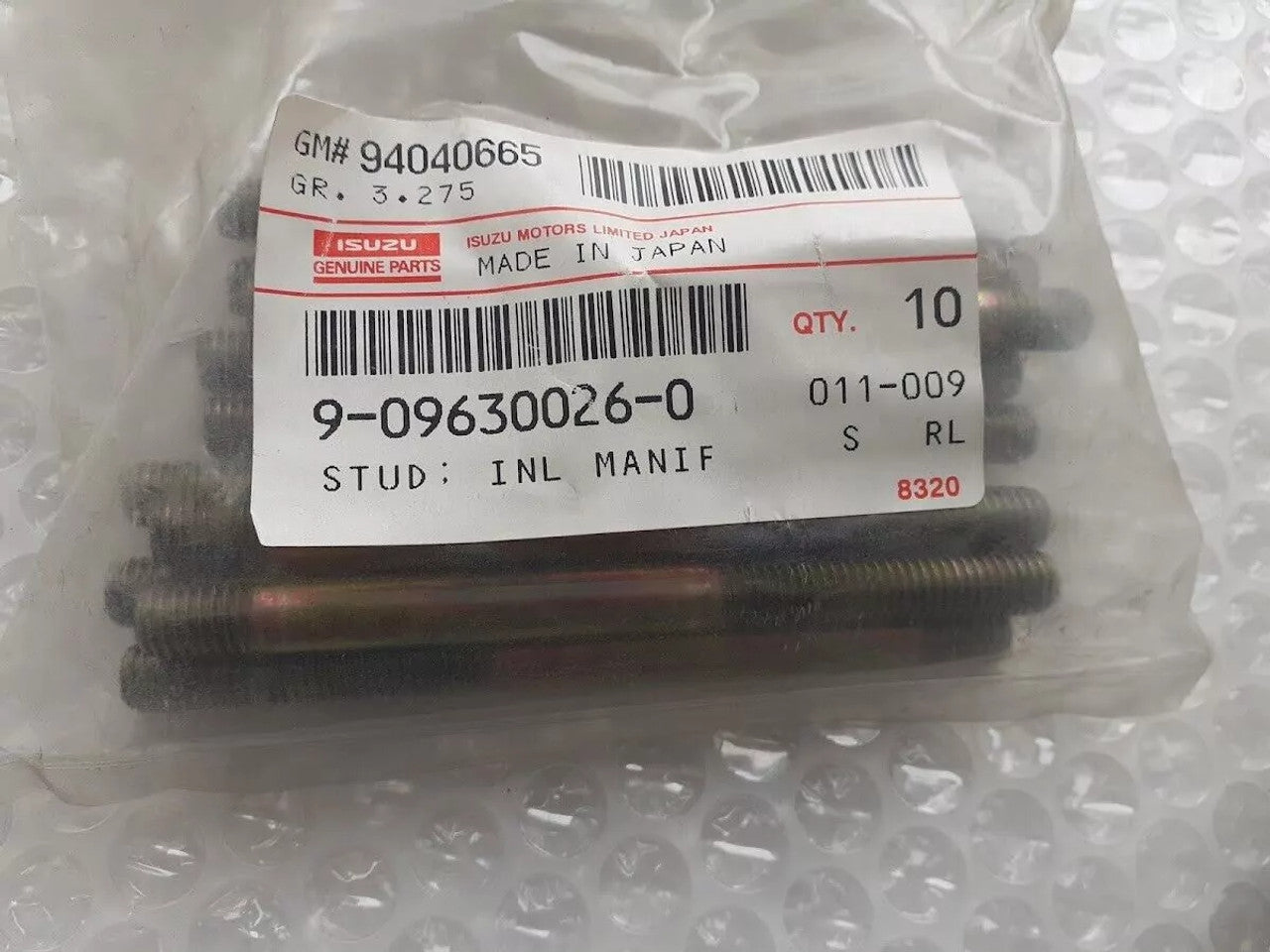 10x Stud Exhaust Inlet Manifold fits Isuzu 6SD1 6BD1 6BG1 6BB1 9096300260 View Front