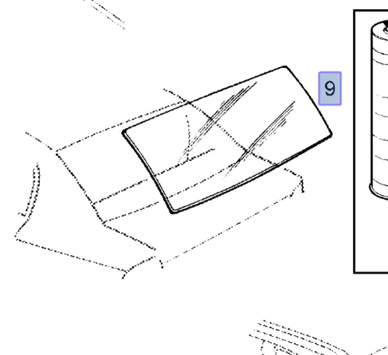 Windscreen Rear fits Opel Vauxhall Astra G Saloon F69 93240961 Genuine View Front