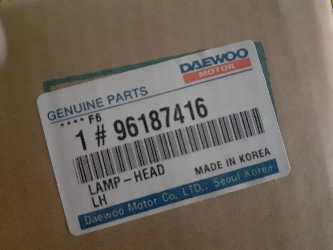Headlight Left fits Daewoo Cielo 96187416 Genuine View Upper