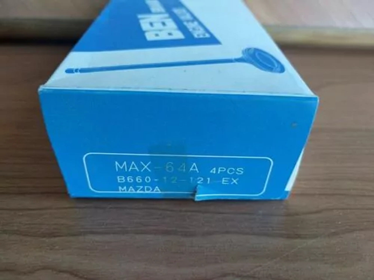 4x Exhaust Valves fits Mazda Kia Ford 121 Pride Festiva B1 B3 Engine B660-12-121 View Front