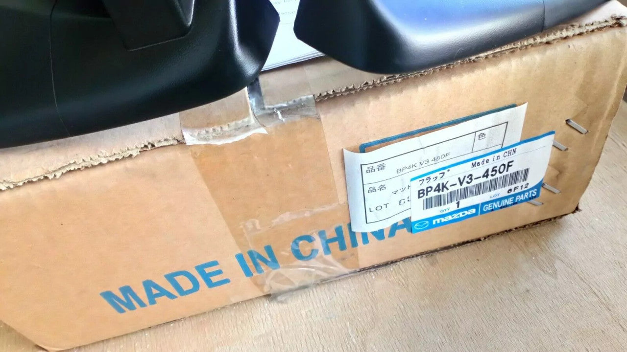 Mud Flaps Splash Guards Front Set fits Mazda 3 BK BP4K-V3-450F Genuine View Left