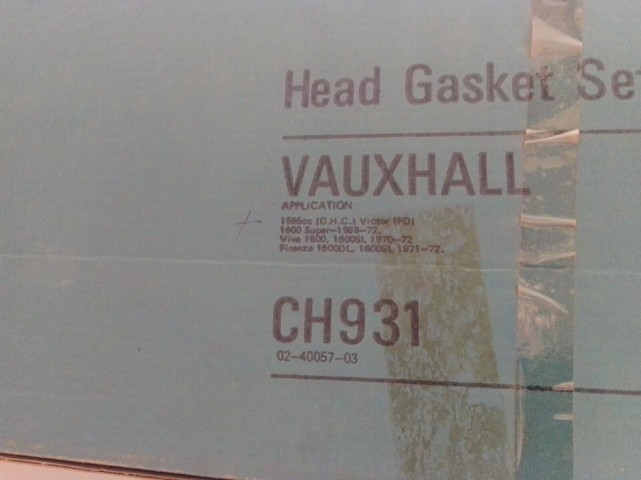 Head Set Gaskets kit fits Vauxhall Victor FD Super Firenza 1595cc OHC CH931 View Right