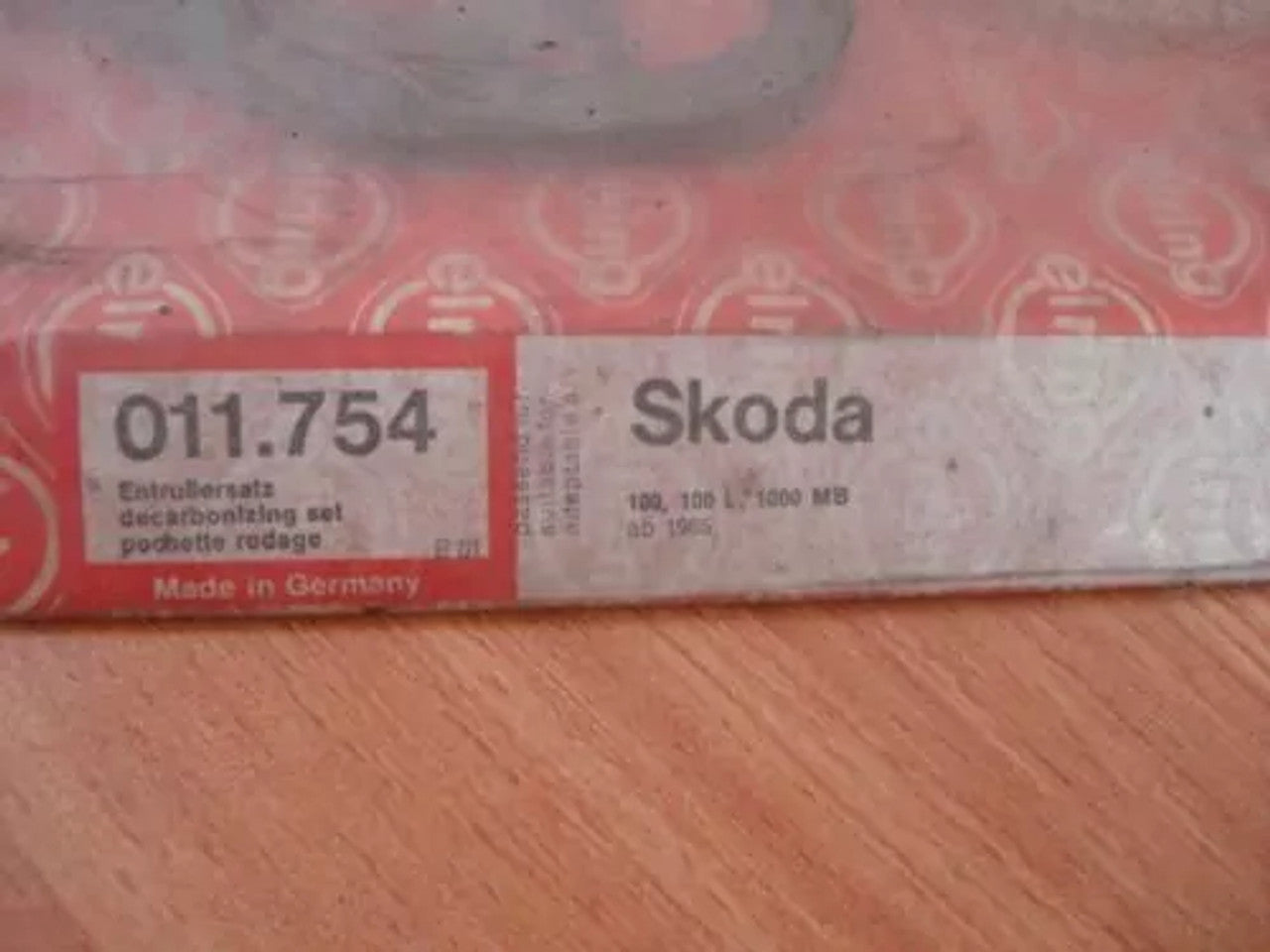 Head Set Gasket kit fits Skoda 100 L 1000 MB 1965- E-011-754 View Rear