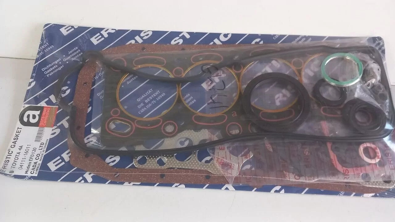 Full Set Gasket kit fits Toyota Carina Corolla AE82 4A engine 1587cc EF0120 View Front