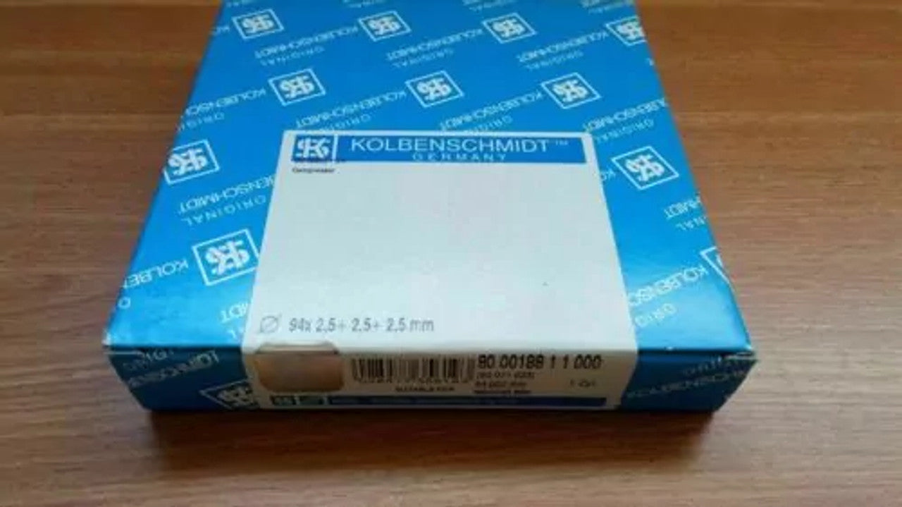 Piston Rings 1 Cyl fits Mercedes Unimog 94mm Bore 2.5x2.5x2.5 Q94 OM352 KS-800018811000 View Front