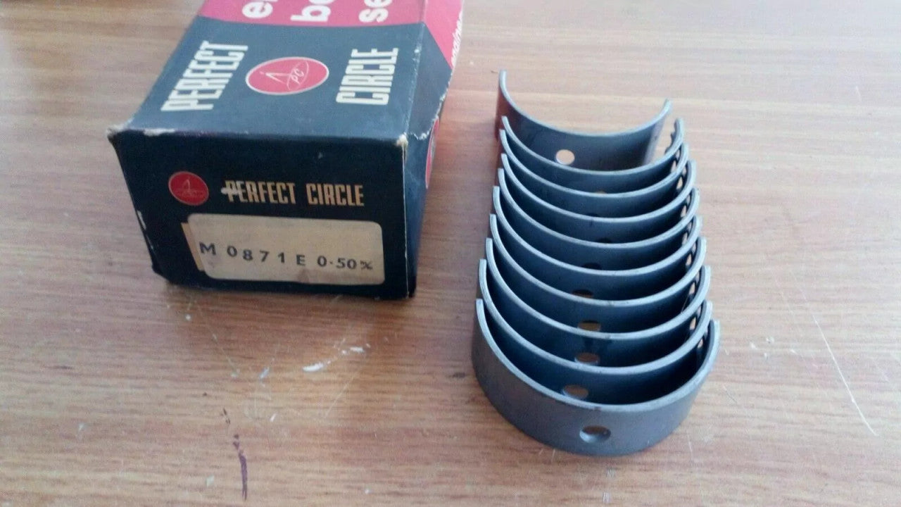 Main Bearings Crankshaft Set fits Saab 99L 99EMS 99CM2 99CM4 820 +0.50mm M0871E/50 View Front