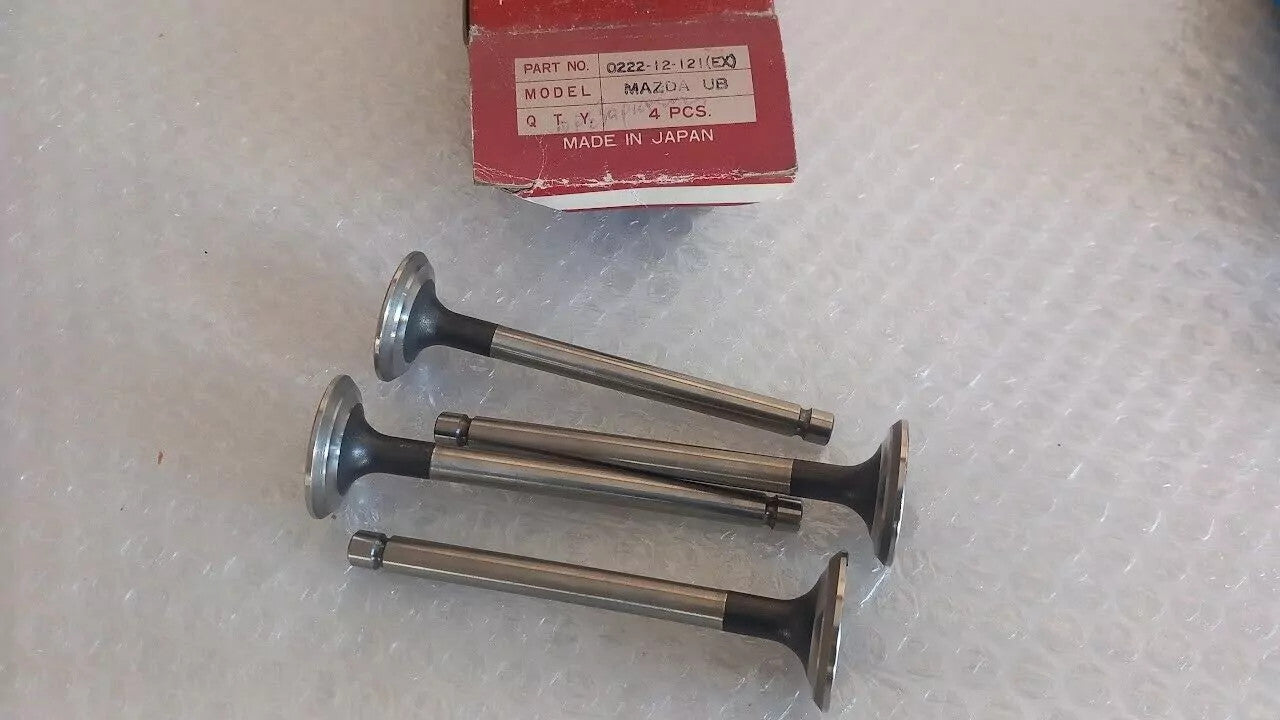4x Exhaust Valve fits Mazda 323 Familia 1500cc UB UC 0222-12-121 View Front