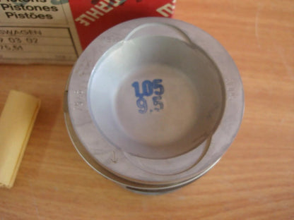 4x Pistons fits VW Polo Derby GL AAK engines 75.51mm Bore Oversize 052107081AH View Rear