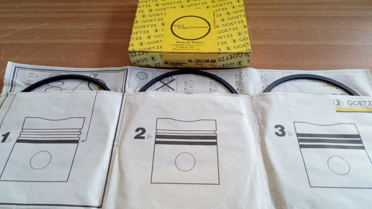 1 Cylinder Piston rings Set fits MAN engine D2565 D2566 125mm 06-280400-00 View Front