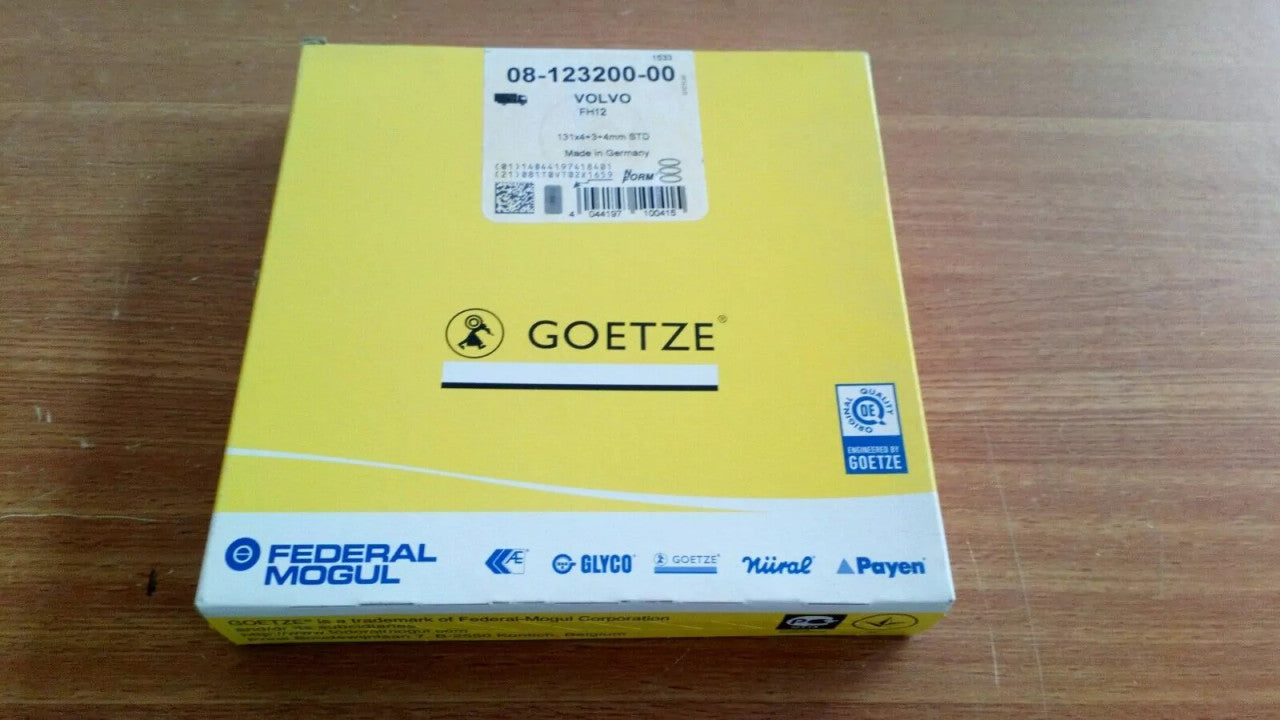 1 Cylinder Piston Rings Set fits Volvo FH12 FM12 NH12 12100cc 131mm Bore 08-123200-00 View Rear