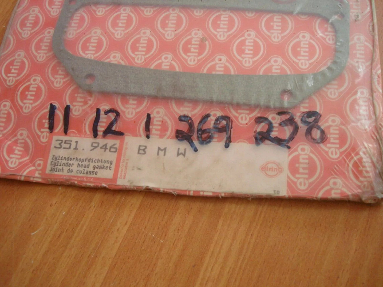 Cylinder Head Gasket fits BMW M30 engine 2.07mm +0.3 11121269238 11-12-1-269-238 View Rear