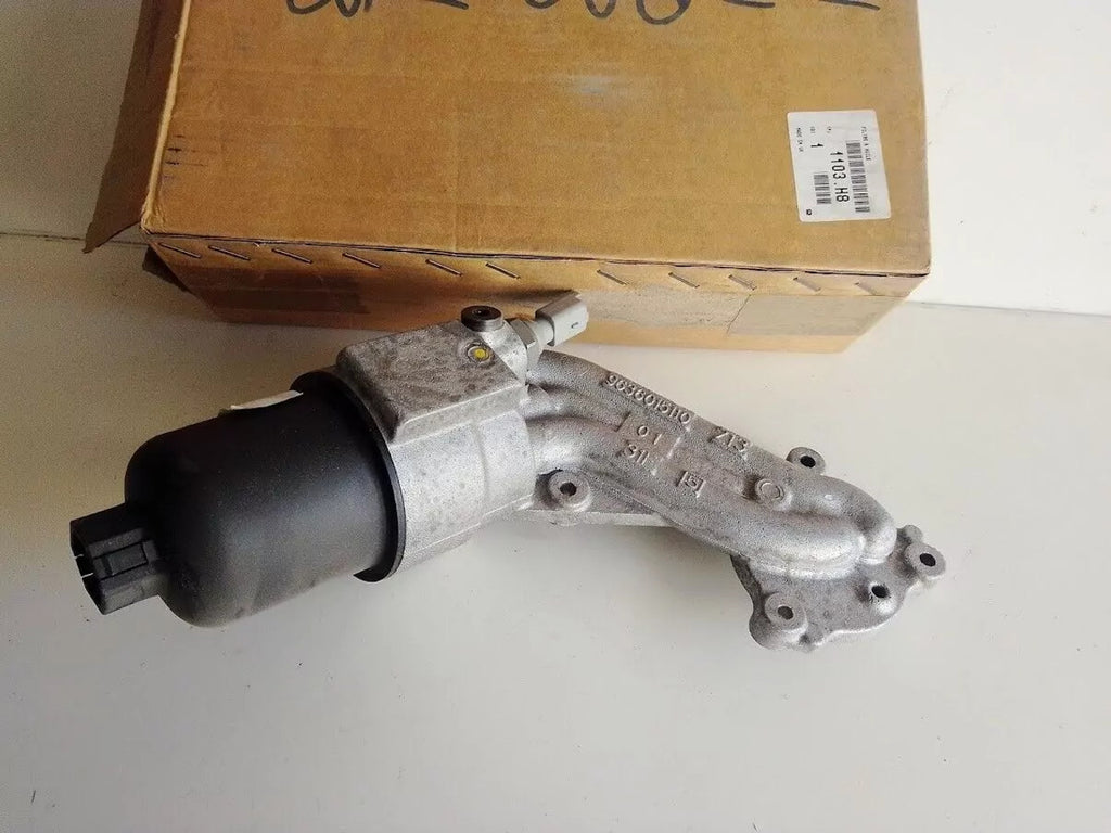 Oil Cooler Filter Housing Bracket fits Peugeot Citroen 9636015110 Genuine 1103H8 View Front