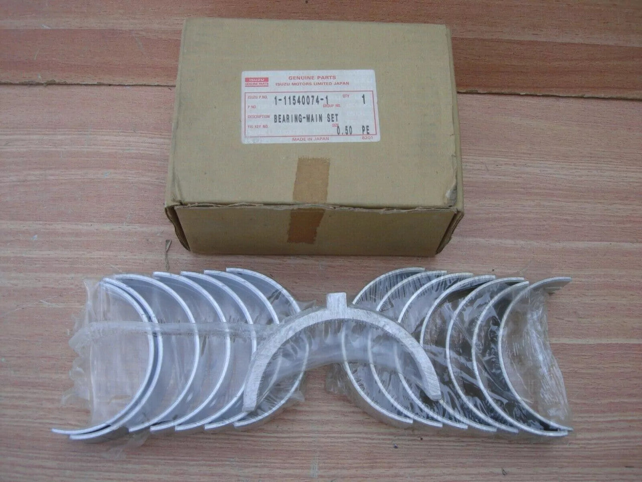 Main Bearings Set Crankshaft fits Isuzu Komatsu Hitachi 6BG1 6BD1 6BB1 +0.50mm 1115400741/50 View Rear