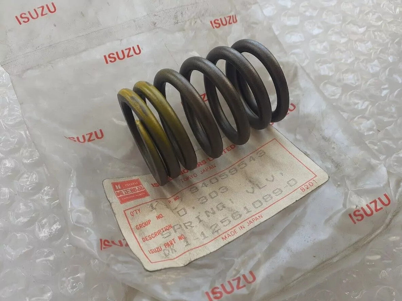 Valve Spring Inlet Outer fits Isuzu Hitachi 6BD1 1125610890 Genuine View Front