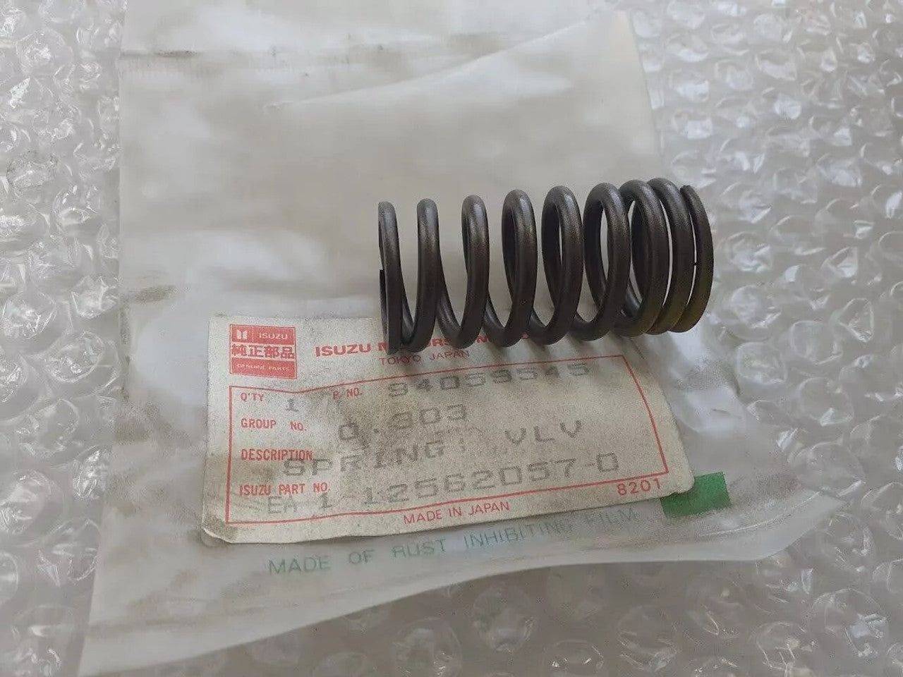 2x Spring Valve Inlet Inner fits Isuzu 6RB1 6BG1 6BD1 1125620570 Genuine View Front