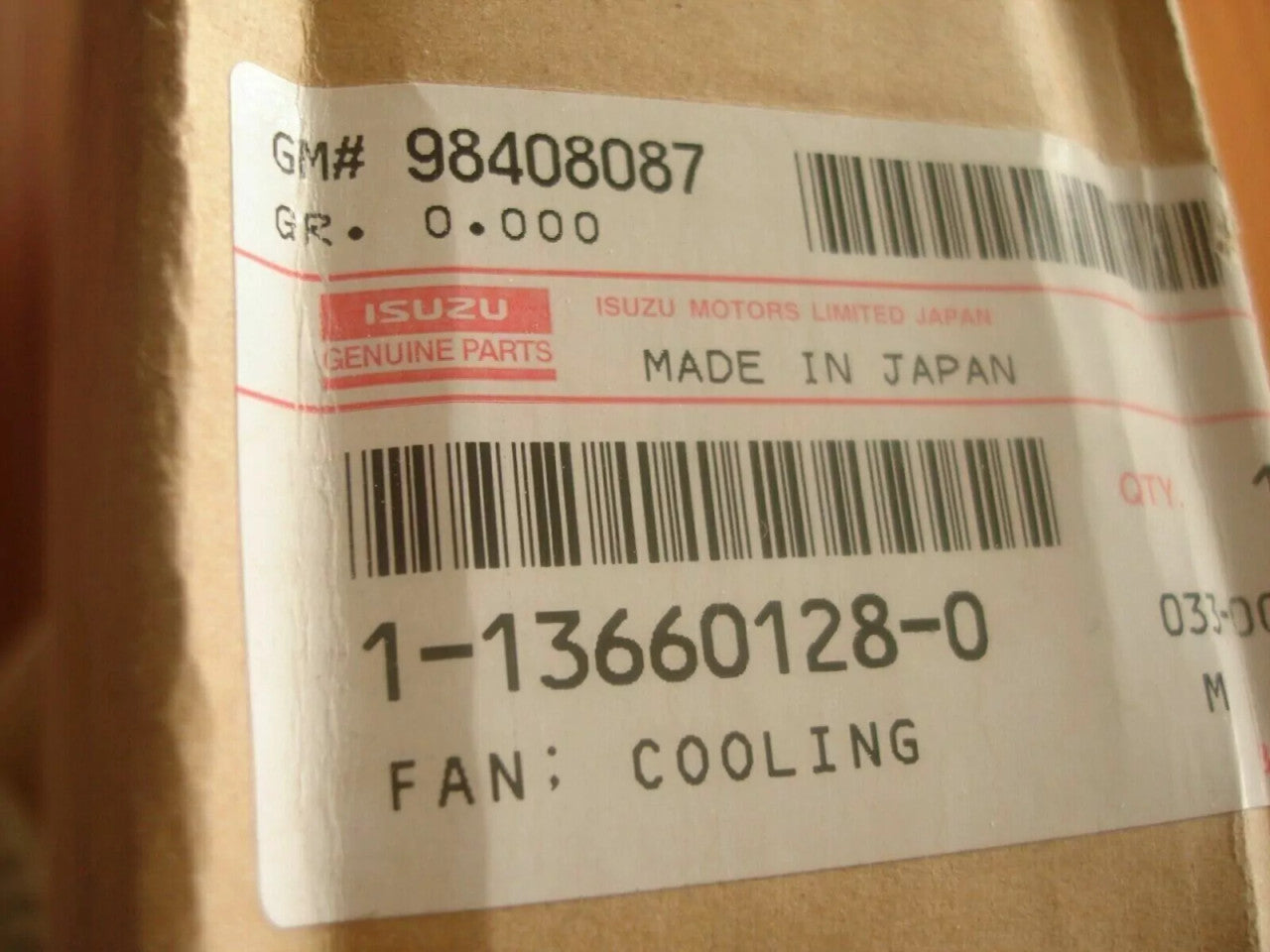 Engine Fan Radiator fits Isuzu LT Bus Truck Hitachi 6BG1 1136601280 Genuine View Rear