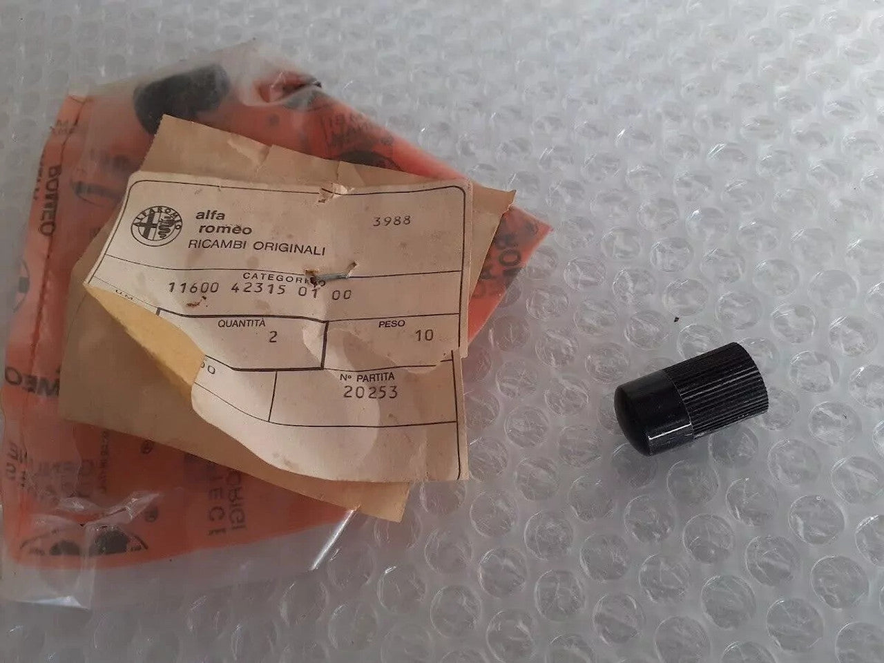 1x Parking Brake Lever Button fits Alfa Romeo Alfetta 116004231501 Genuine View Front