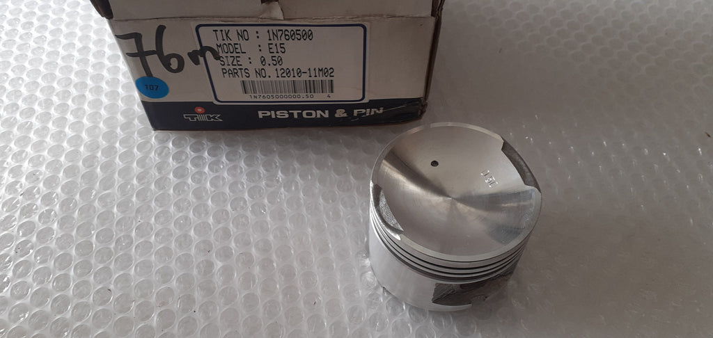 4x Piston fits Nissan E15S 76.50mm Bore Oversize 0.50 12010-11M02/50 View Front