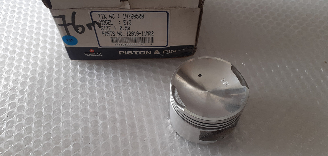 4x Piston fits Nissan E15S 76.50mm Bore Oversize 0.50 12010-11M02/50 View Front