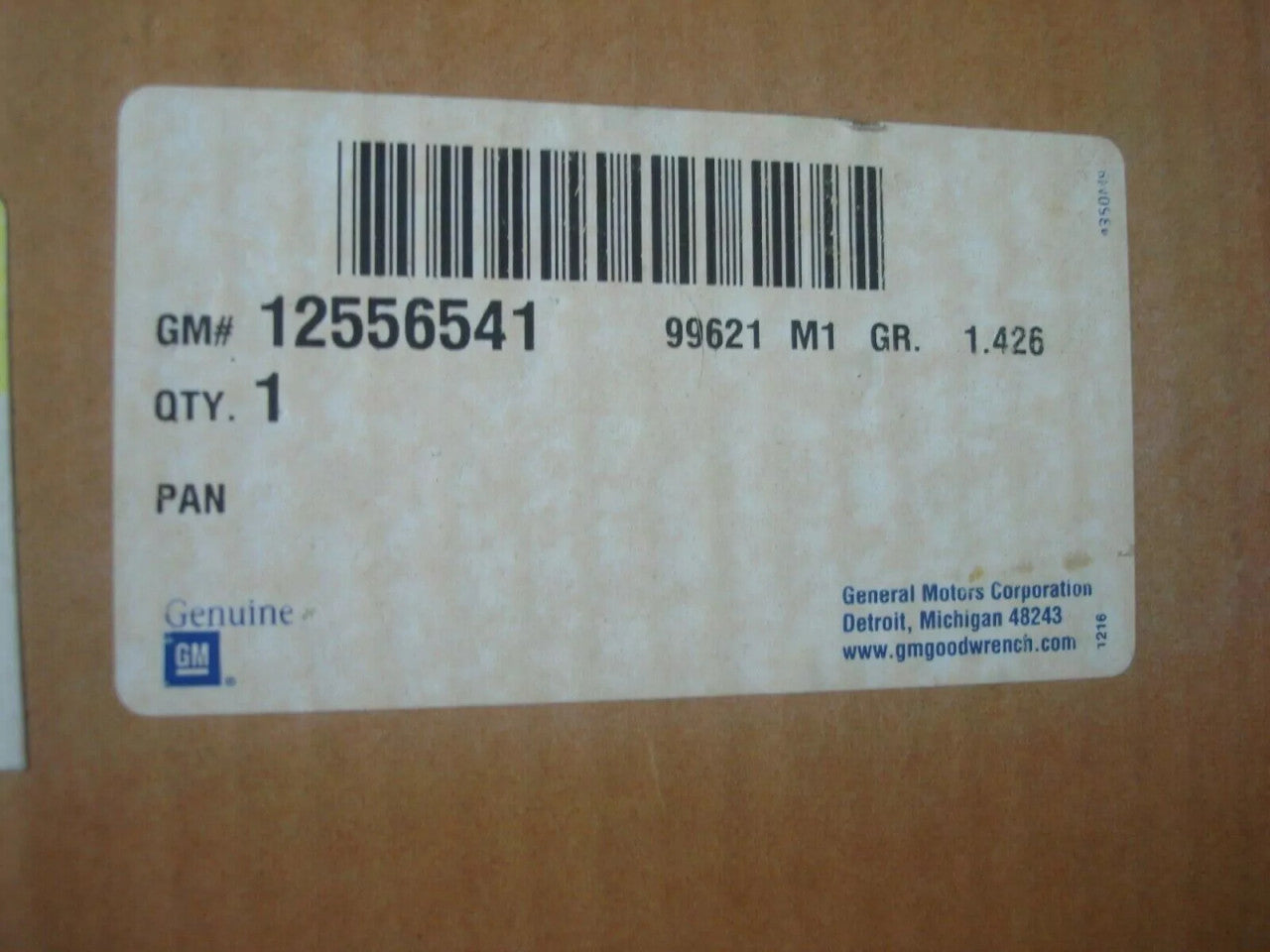 Oil Pan Sump fits Chevrolet Blazer GMC Jimmy 4.3 12556541 Genuine View Upper