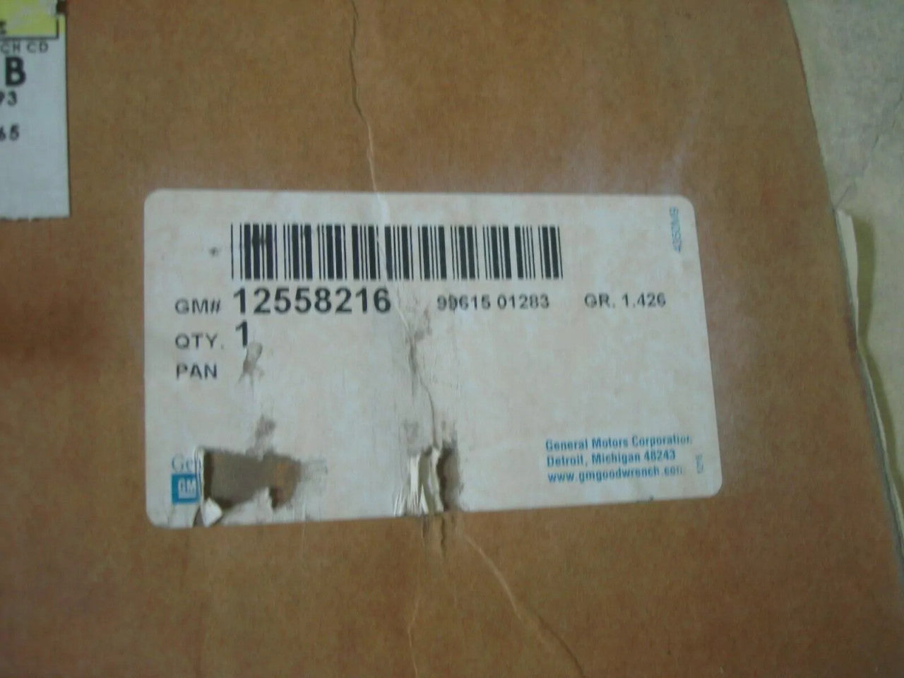 Oil Pan Sump fits Chevrolet Blazer GMC Jimmy 4.3 12558216 Genuine View Rear