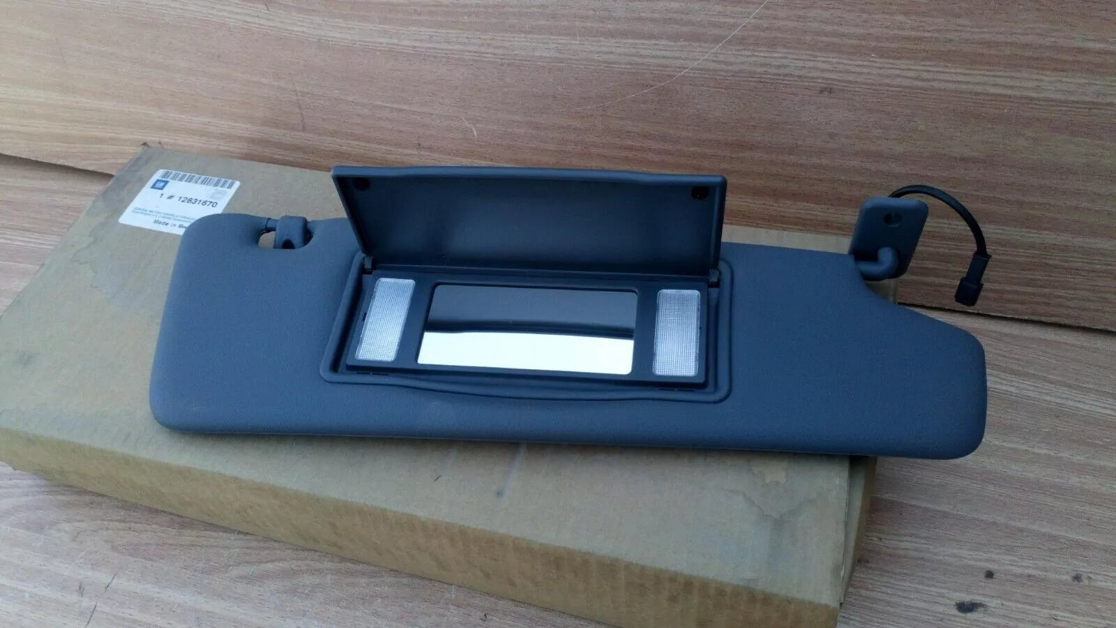 Sun Visor Right Gray fits Saab 9-3 9440 12831670 Genuine View Front