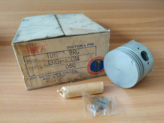 4x Pistons fits Toyota 8RC Celica Corona Hilux 86mm Oversize 86.50mm 13101-33014 View Front