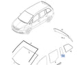 Window Rear Door Left Fixed Tinted fits Opel Vauxhall Zafira B 13132375 Genuine View Front