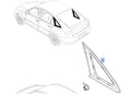 Window Rear Quarter Left fits Opel Vauxhall Vectra C Hatch F68 13137871 Genuine View Front
