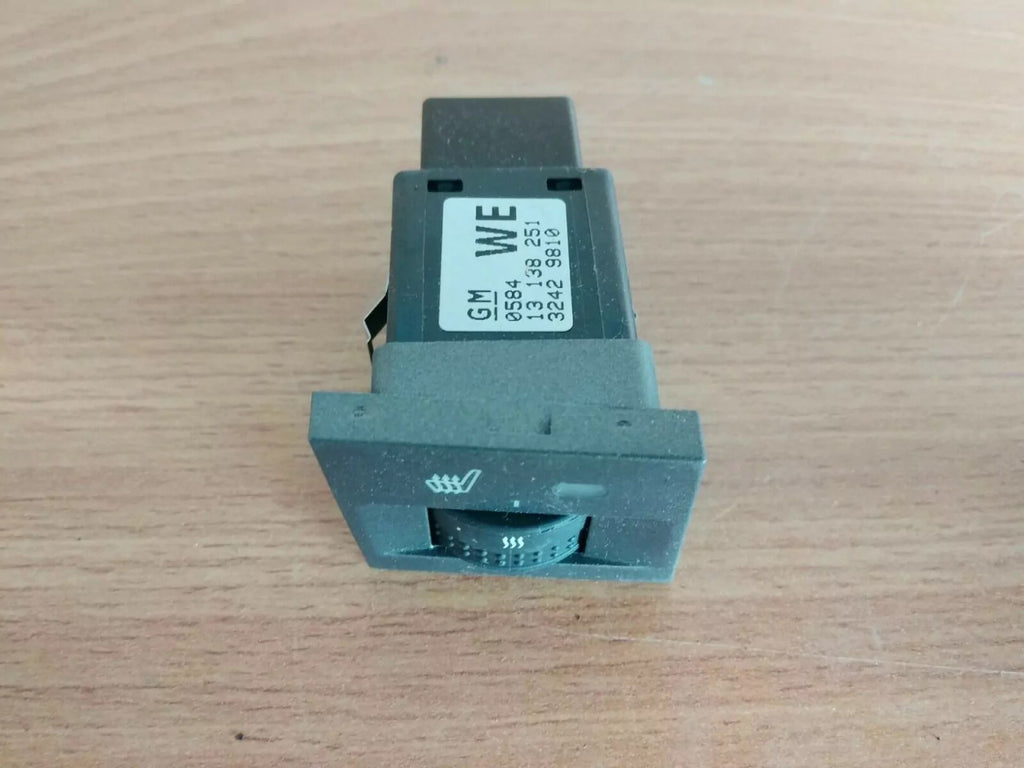 Switch Heated Front Left Seat Black fits Opel Vauxhall Vectra C Signum Genuine 13138251 View Rear