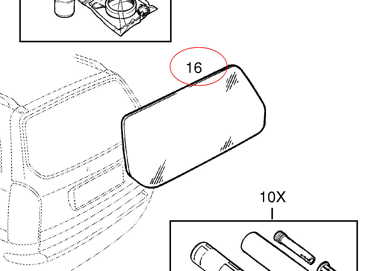 Windshield Rear Tail Gate fits Opel Vauxhall Zafira A 13142711 Genuine View Front