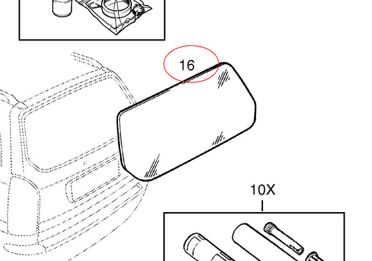 Windshield Rear Tail Gate fits Opel Vauxhall Zafira A 13142711 Genuine View Front