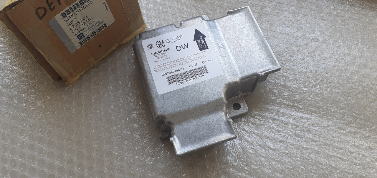 Airbag Control Module RHD fits Opel Vauxhall Vectra C Signum 13170590 Genuine View Front