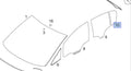 Window Rear Door Right Fixed fits Opel Vauxhall Corsa D Hatch L68 Genuine 13188521 View Front