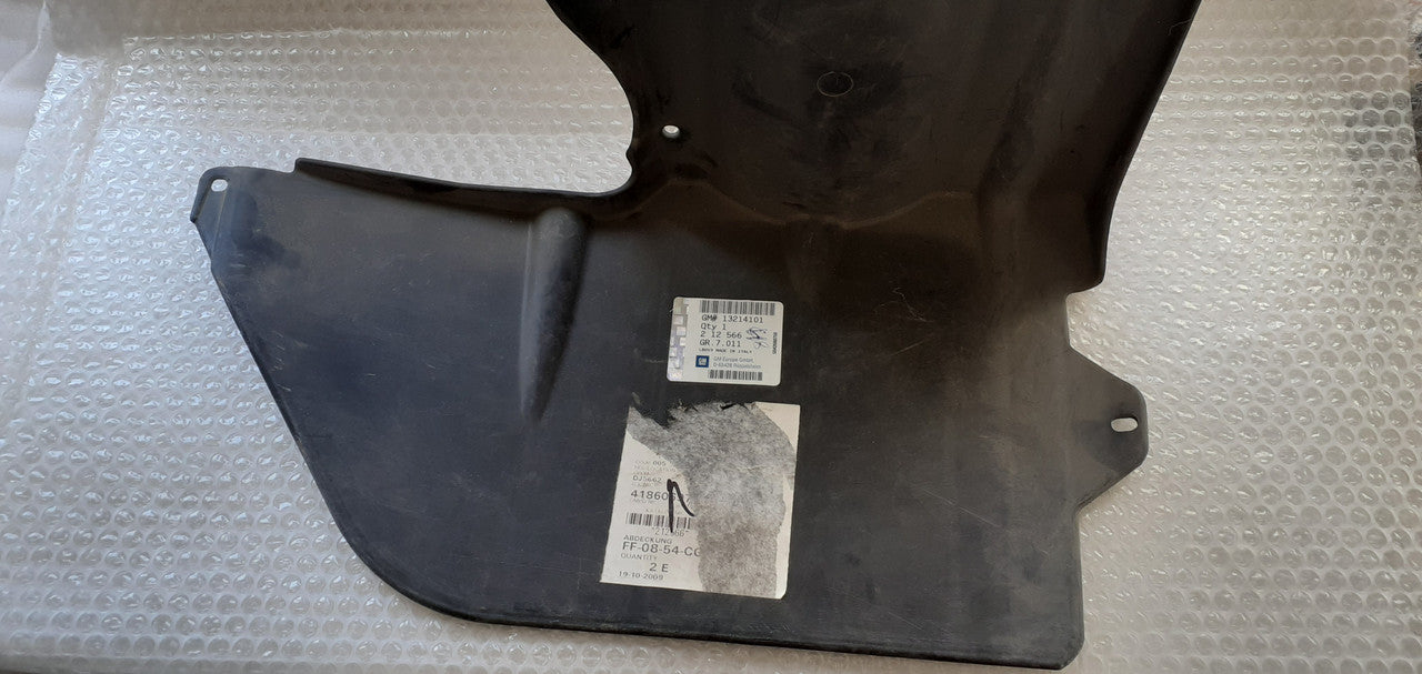 Front Underbody Guard Right fits Opel Vauxhall Corsa D 13214101 Genuine View Rear