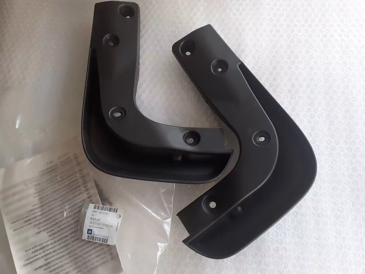 Mud Flaps Set Front fits Opel Vauxhall Astra J 13412730 Genuine View Front