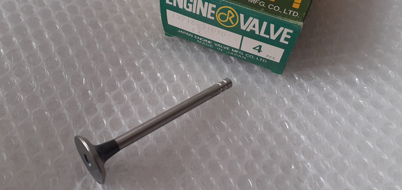4x Exhaust Valve fits Toyota Corona 2R 32x8x116 2 Grooves 13715-31010 View Front