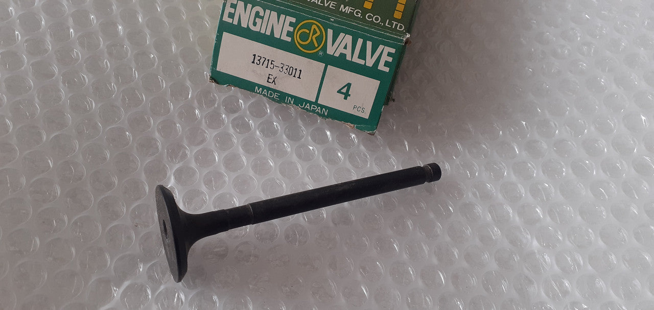 4x Exhaust Valve fits Toyota 6R 7R 8R 34x8x114.20 13715-33011 View Front