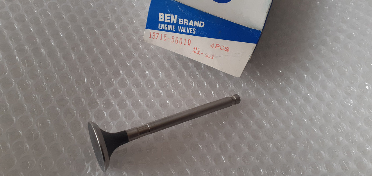 4x Exhaust Valve fits Toyota Dyna Landcruiser B engine 37.5x9x127.80 13715-56010 View Front