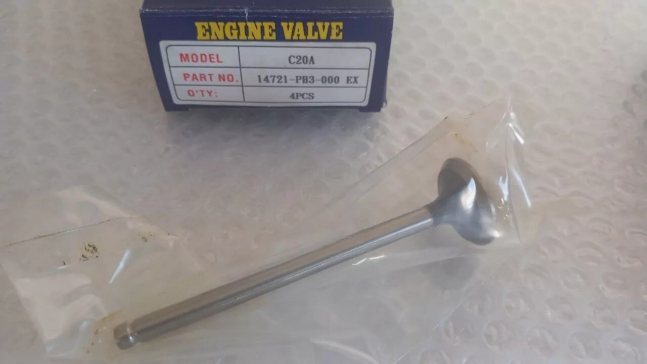 4x Exhaust Valves fits Honda Accord Prelude Legend C20A C27A 28mm 14721-PH3-000 View Front