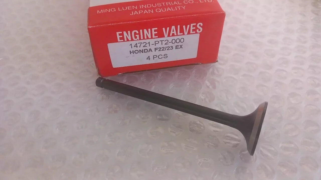 4x Exhaust Valves fits Honda Accord Prelude F22 F23 engines 14721-PT2-000 View Front