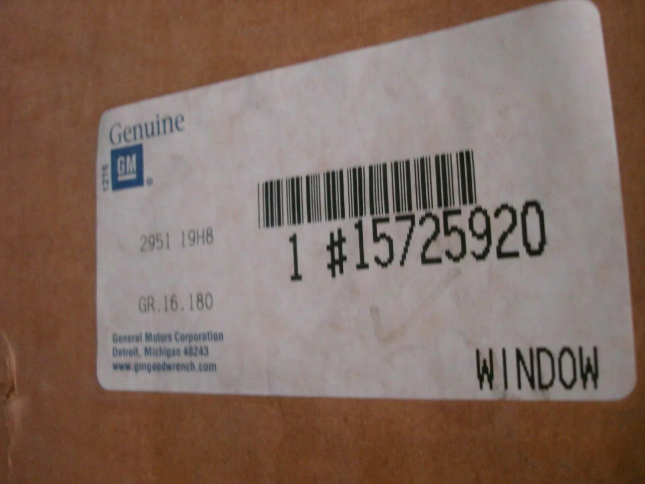 Glass Window Rear Right fits Chevrolet Blazer GMC Jimmy 15725920 Genuine View Rear