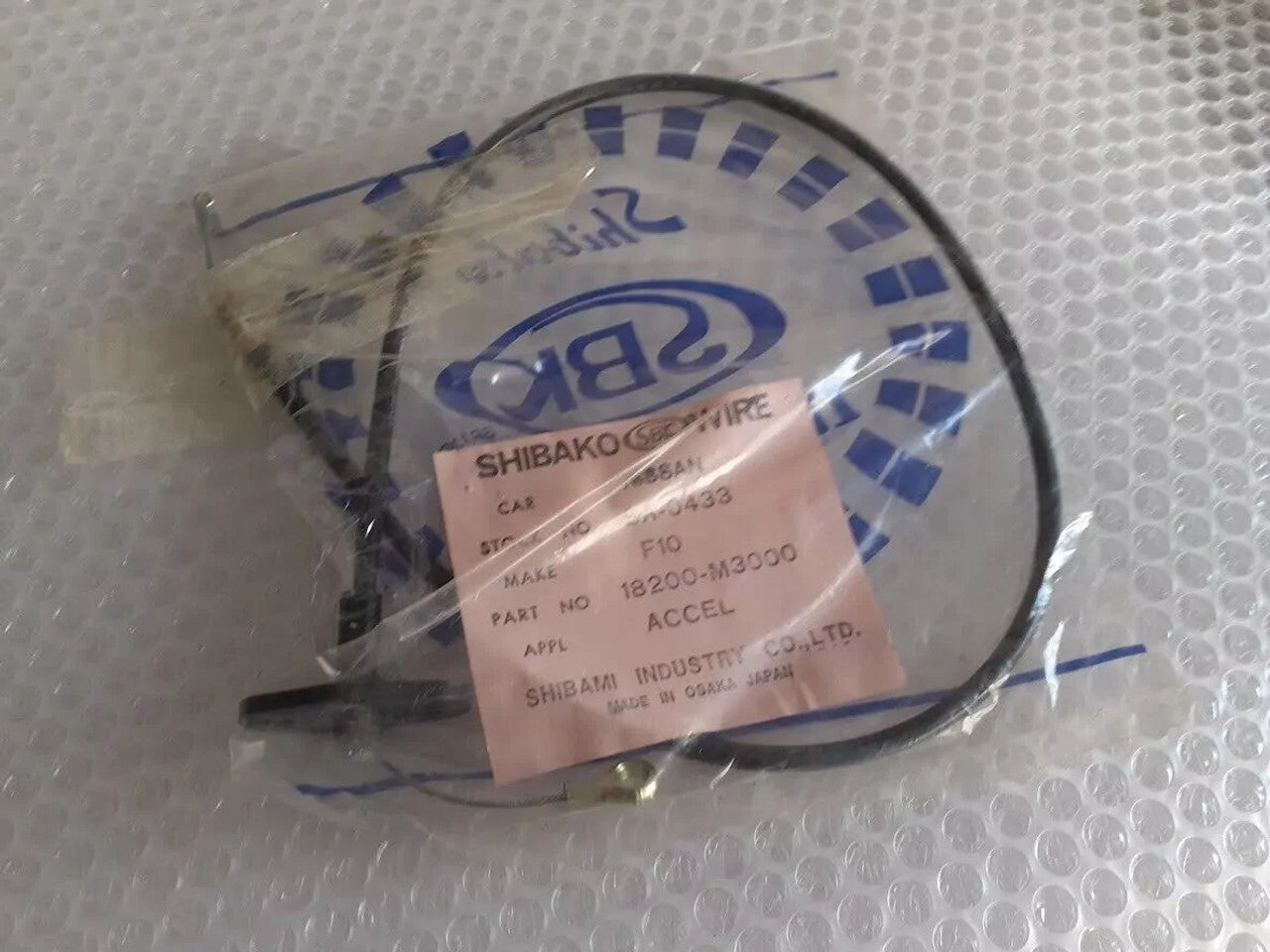 Accelerator Cable fits Datsun F10 Right Hand Drive 18200-M3000 View Front