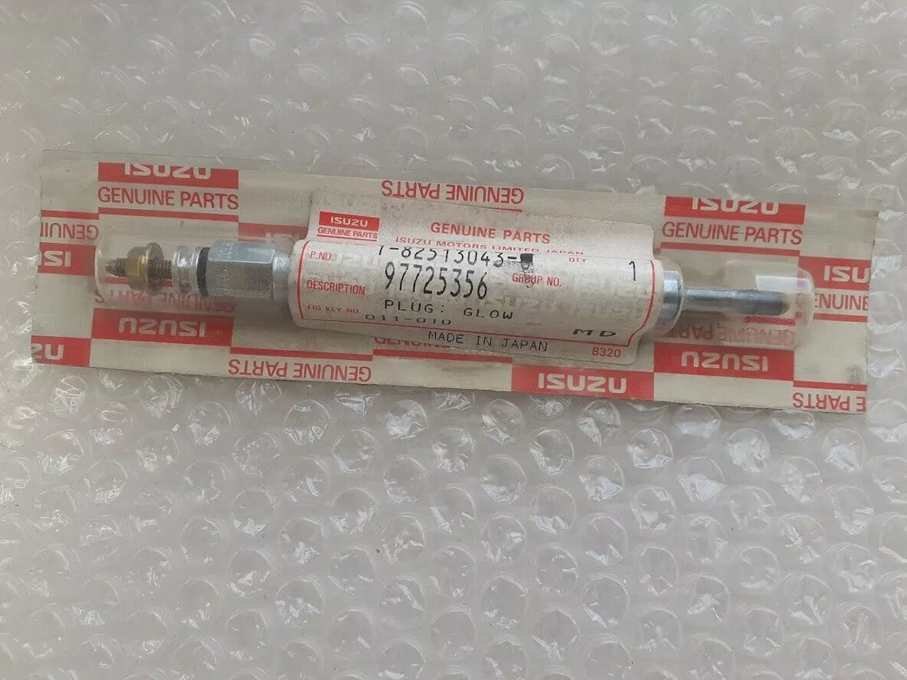 Glow Plug fits Isuzu Truck FSS Bus LT 4BD1 6BD1 20.5V Genuine 1825130431 View Front